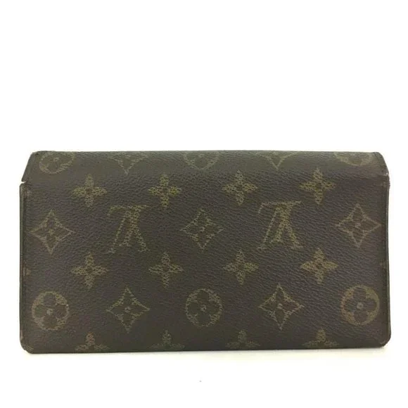 430080F V Louis Vuitton Wallet Long Sarah Bifold Brown Monogram